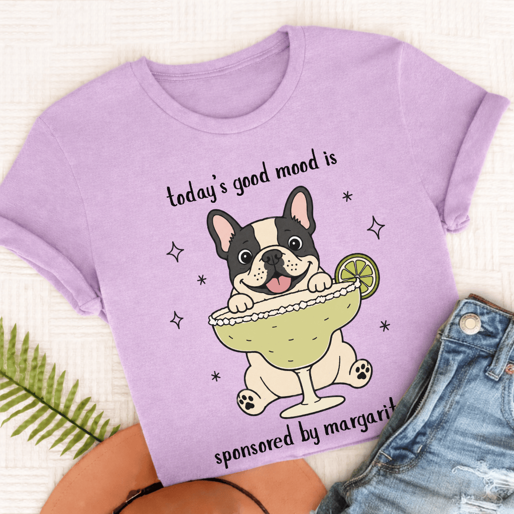 Custom Frenchie Margaritas Unisex TShirt Orchid