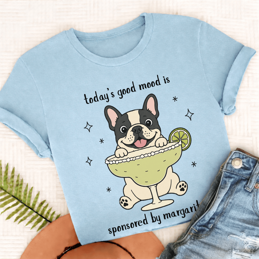 Custom Frenchie Margaritas Unisex TShirt Chambray