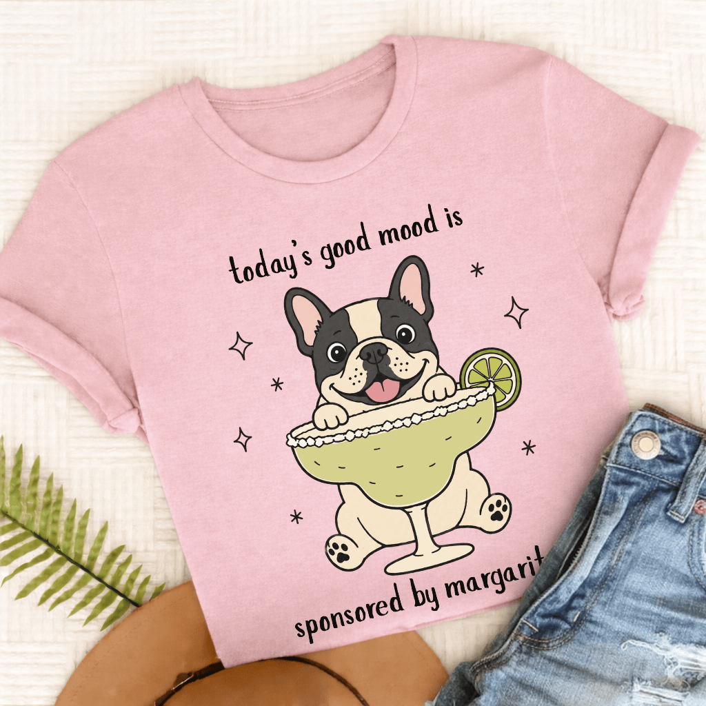 Custom Frenchie Margaritas Unisex TShirt Blossom