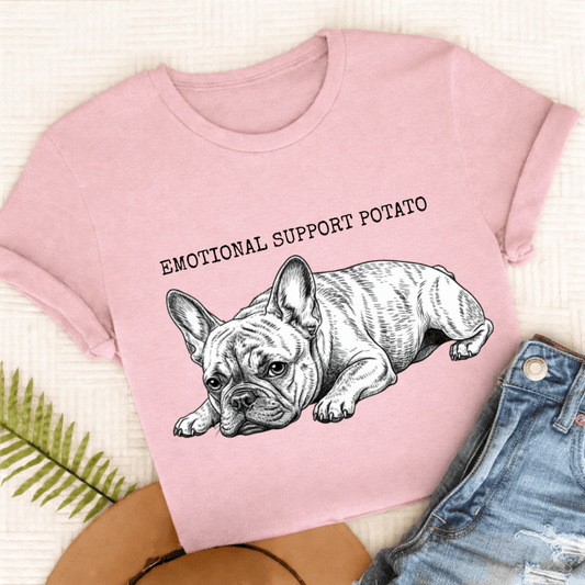 Custom Frenchie Potato Unisex TShirt Blossom