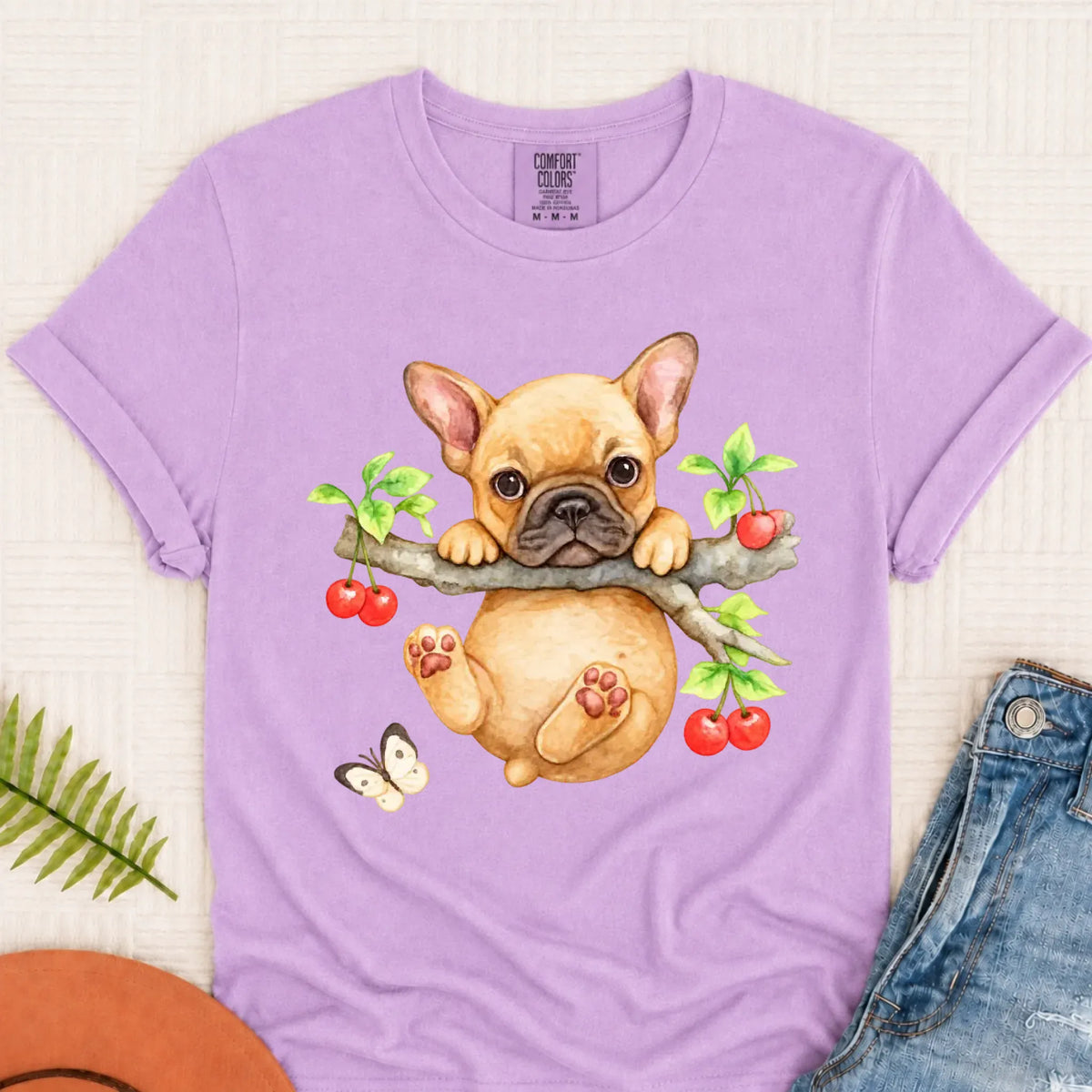 Custom Frenchie Puppy Hang In There Unisex Tshirt - T-Shirt - Good Girl John