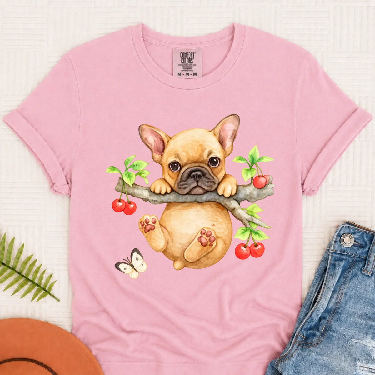 Custom Frenchie Puppy Hang In There Unisex Tshirt - T-Shirt - Good Girl John