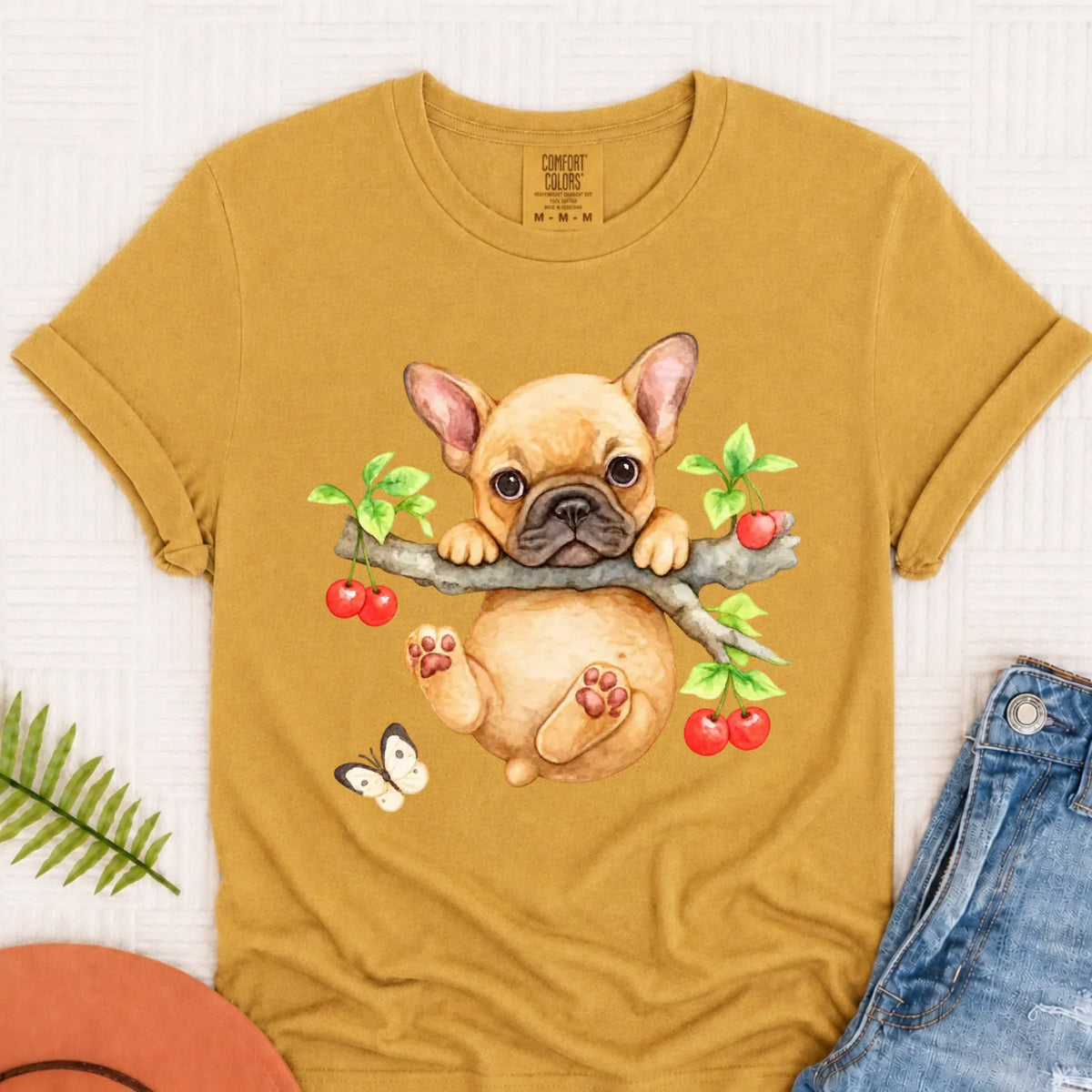 Custom Frenchie Puppy Hang In There Unisex Tshirt - T-Shirt - Good Girl John