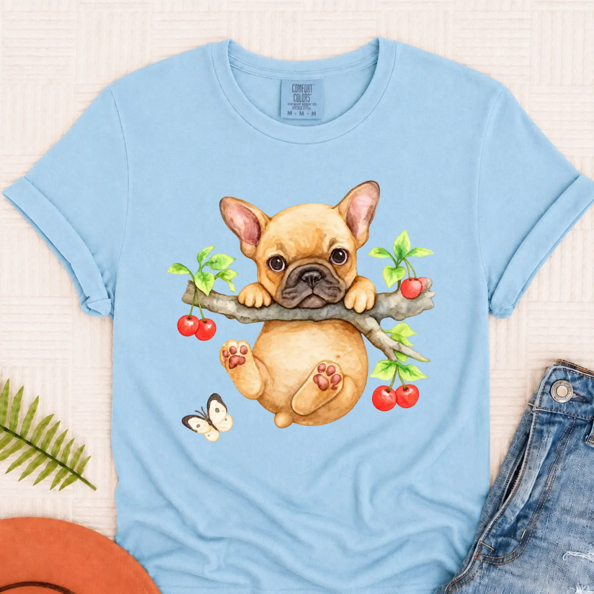 Custom Frenchie Puppy Hang In There Unisex Tshirt - T-Shirt - Good Girl John