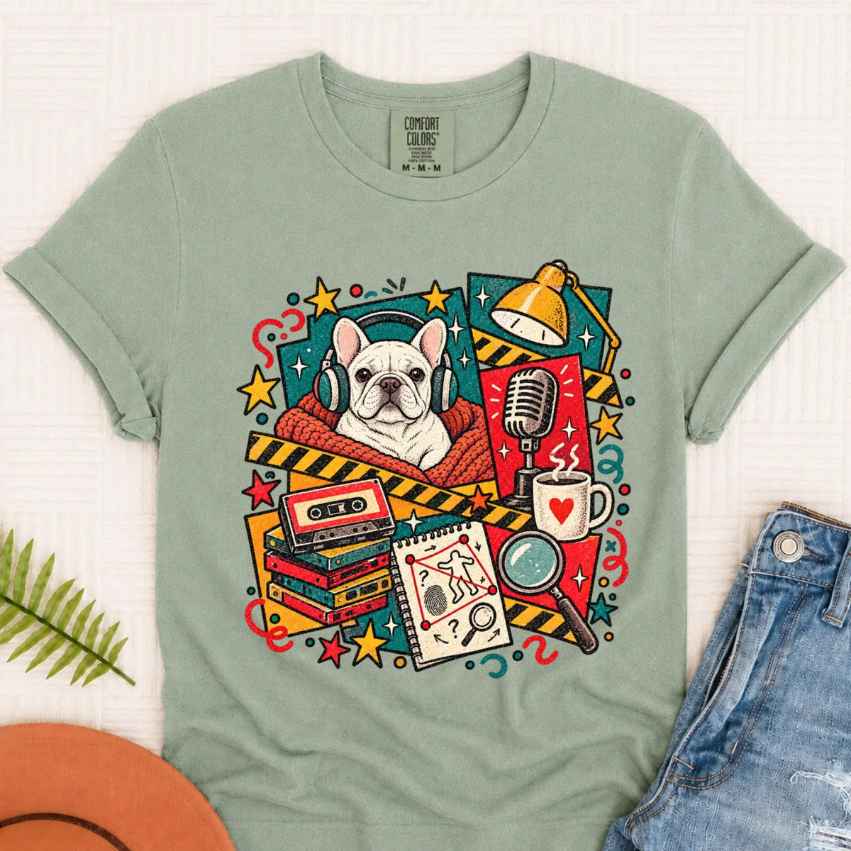 Customizer Monster Light 1717 / Bay / S Custom Frenchie True Crime Podcast Unisex Tshirt