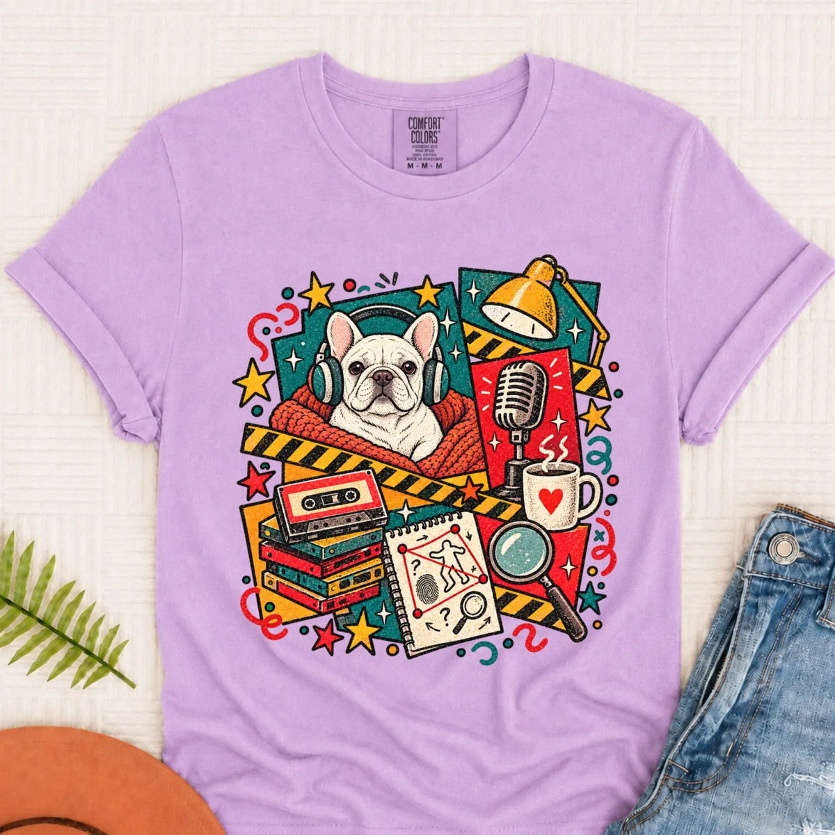 Customizer Monster Light 1717 / Orchid / S Custom Frenchie True Crime Podcast Unisex Tshirt