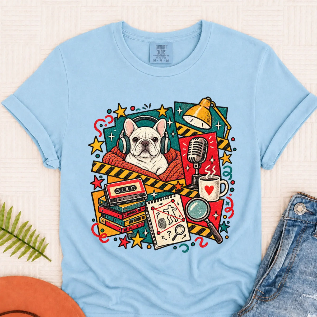 Customizer Monster Light 1717 / Chambray / S Custom Frenchie True Crime Podcast Unisex Tshirt