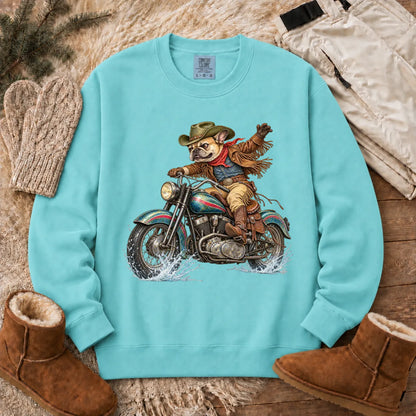 Sweatshirt Custom Frenchie Western Motorcycle Unisex Sweatshirt