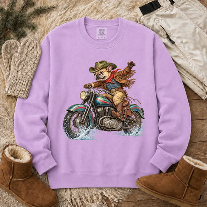 Sweatshirt Orchid / S Custom Frenchie Western Motorcycle Unisex Sweatshirt