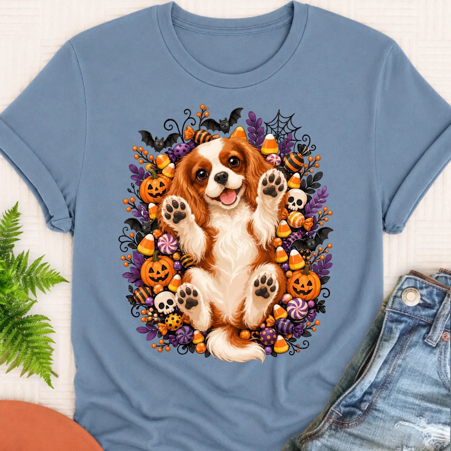 T-Shirt Blue Jean / S Custom Halloween Belly Rubs Unisex Tshirt