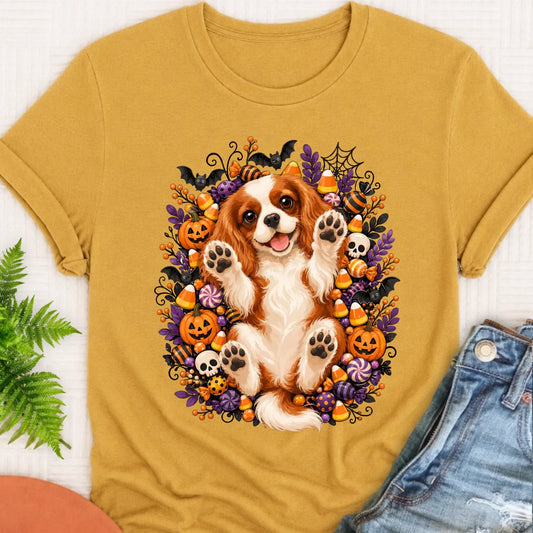 Custom Halloween Belly Rubs Unisex Tshirt Mustard