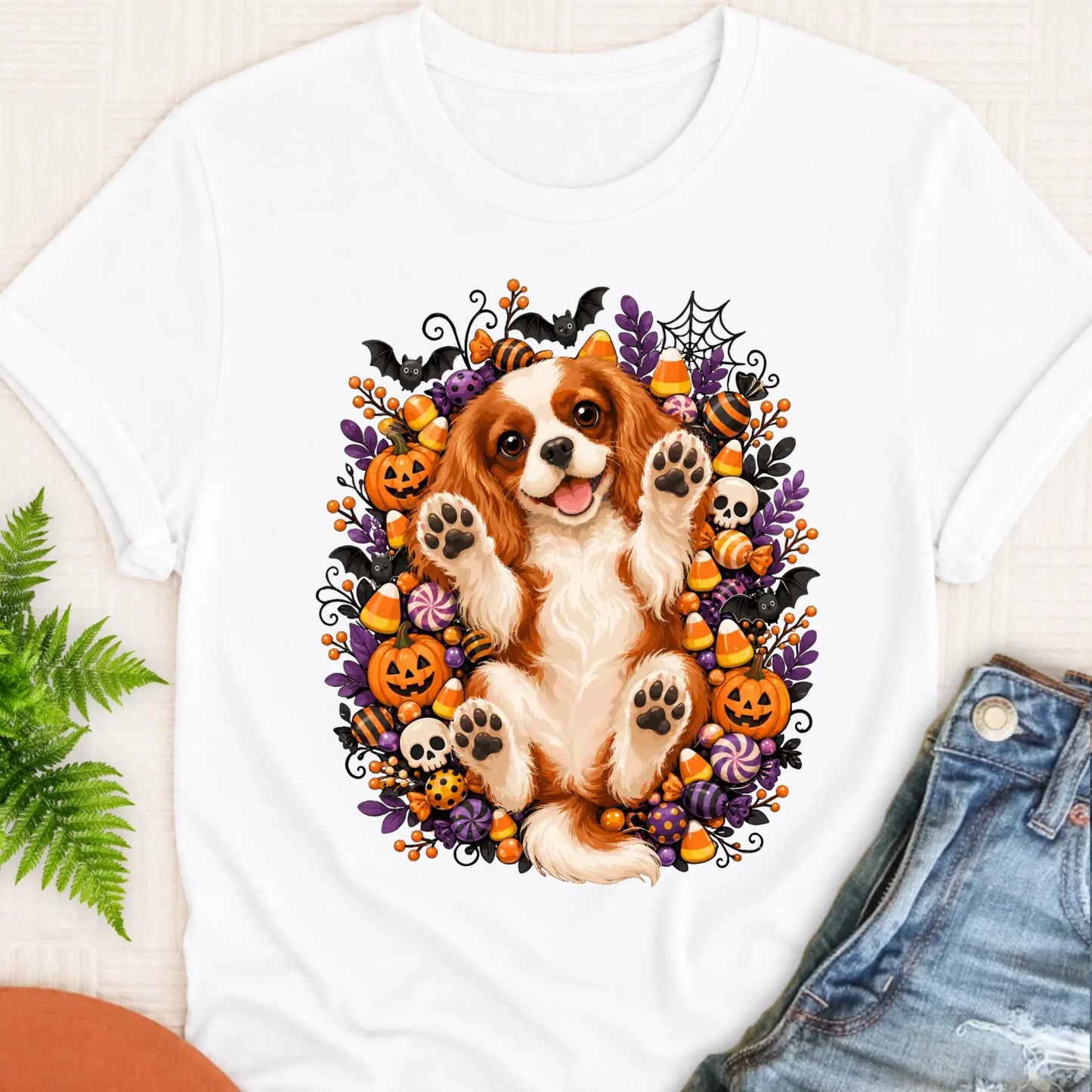 T-Shirt White / S Custom Halloween Belly Rubs Unisex Tshirt