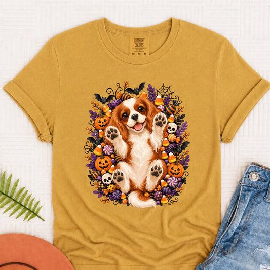 Custom Halloween Belly Rubs Unisex Tshirt Mustard