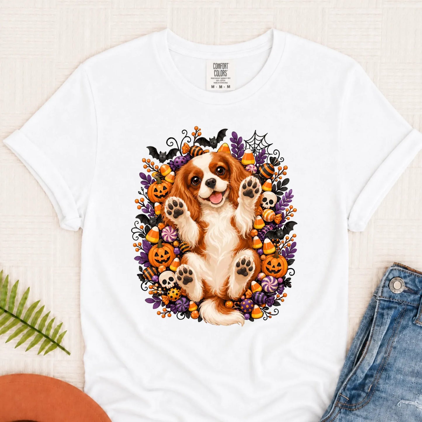 Custom Halloween Belly Rubs Unisex Tshirt White