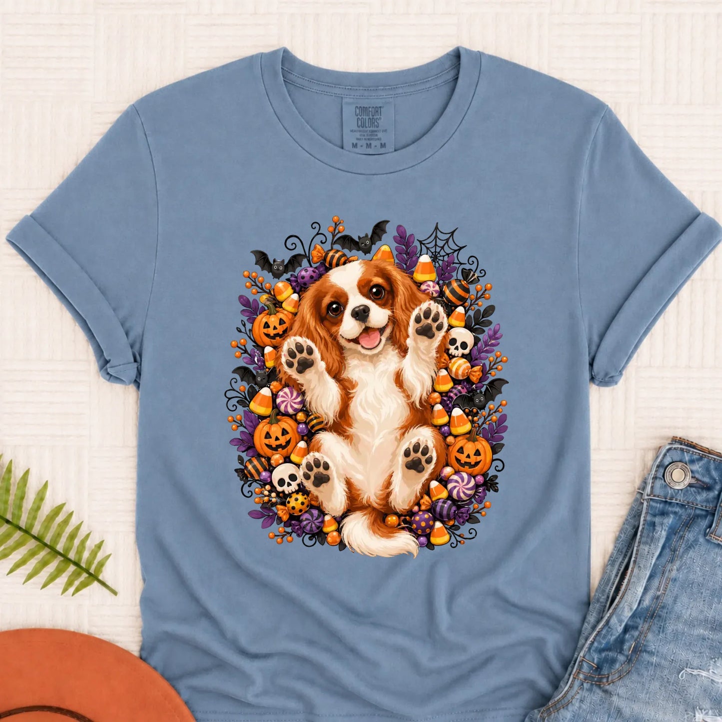 Custom Halloween Belly Rubs Unisex Tshirt Blue Jean