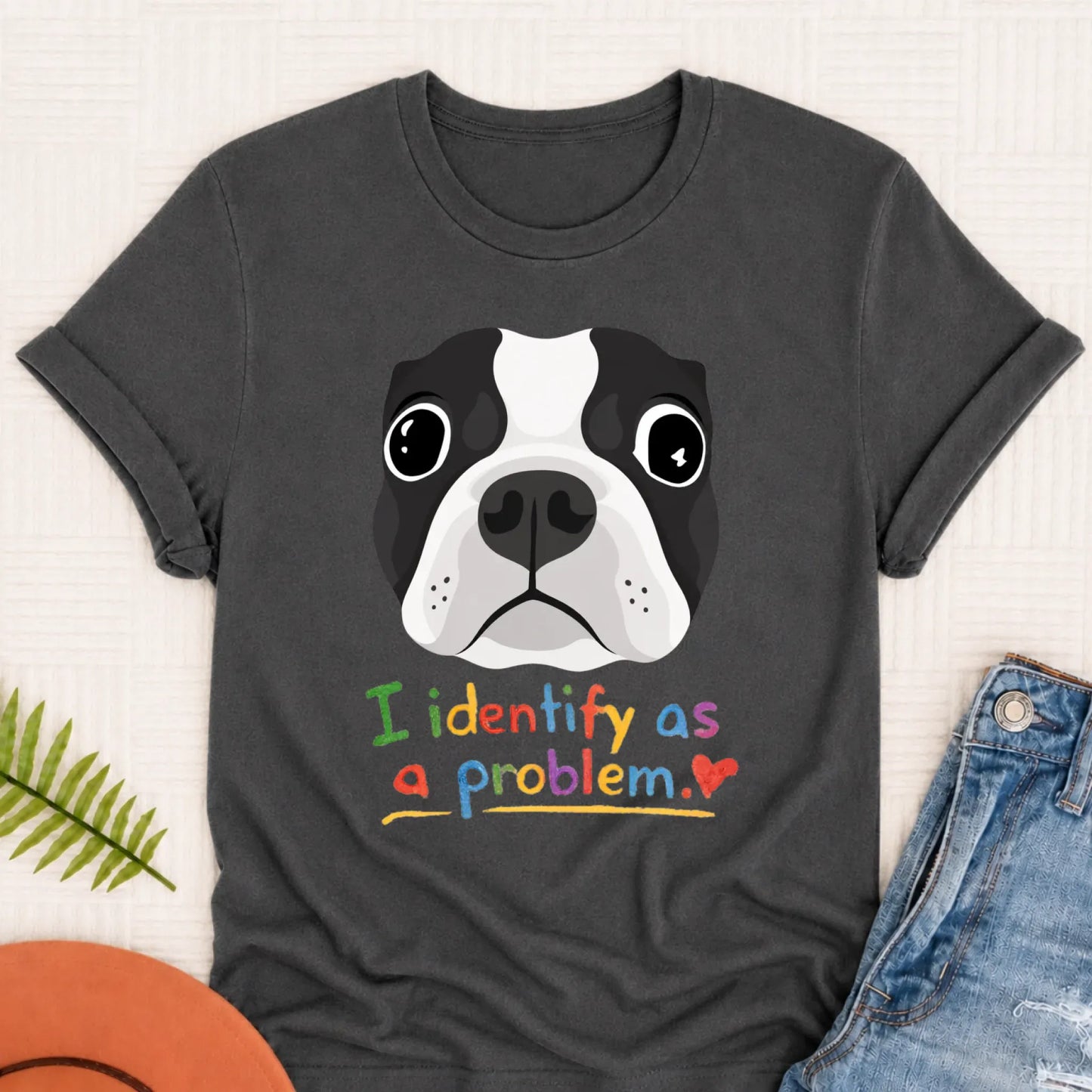 Custom Frenchie Problem Unisex Tshirt Pepper
