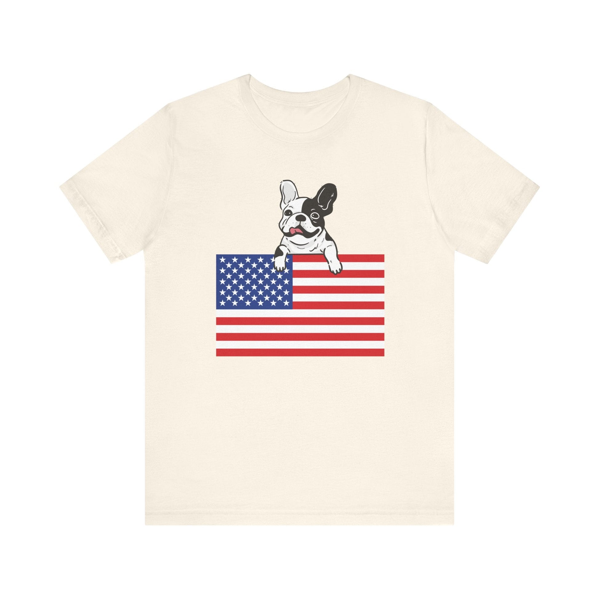 Custom Piebald Frenchie Flag TShirt