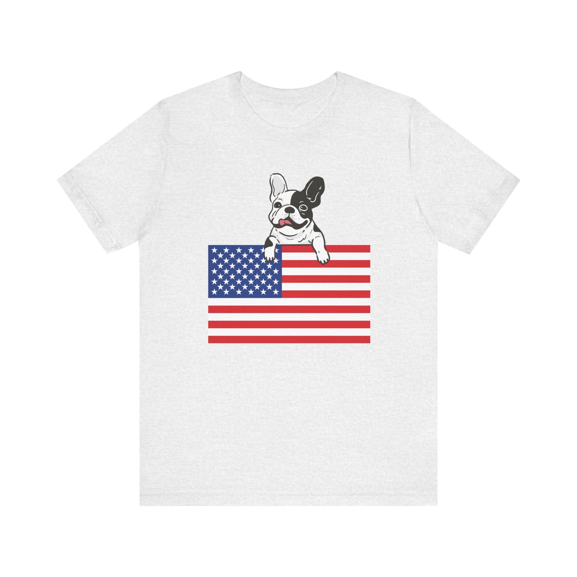 Custom Piebald Frenchie Flag TShirt