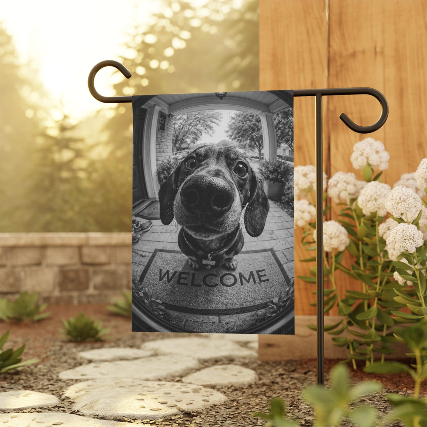 Dachshund Doorbell Camera Welcome Yard Flag
