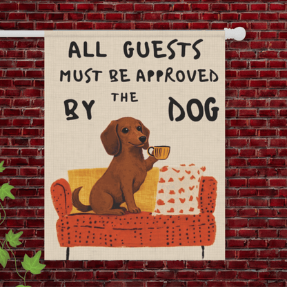 Dachshund Guests Approved by Dog Yard Flag 24.5'' × 32''