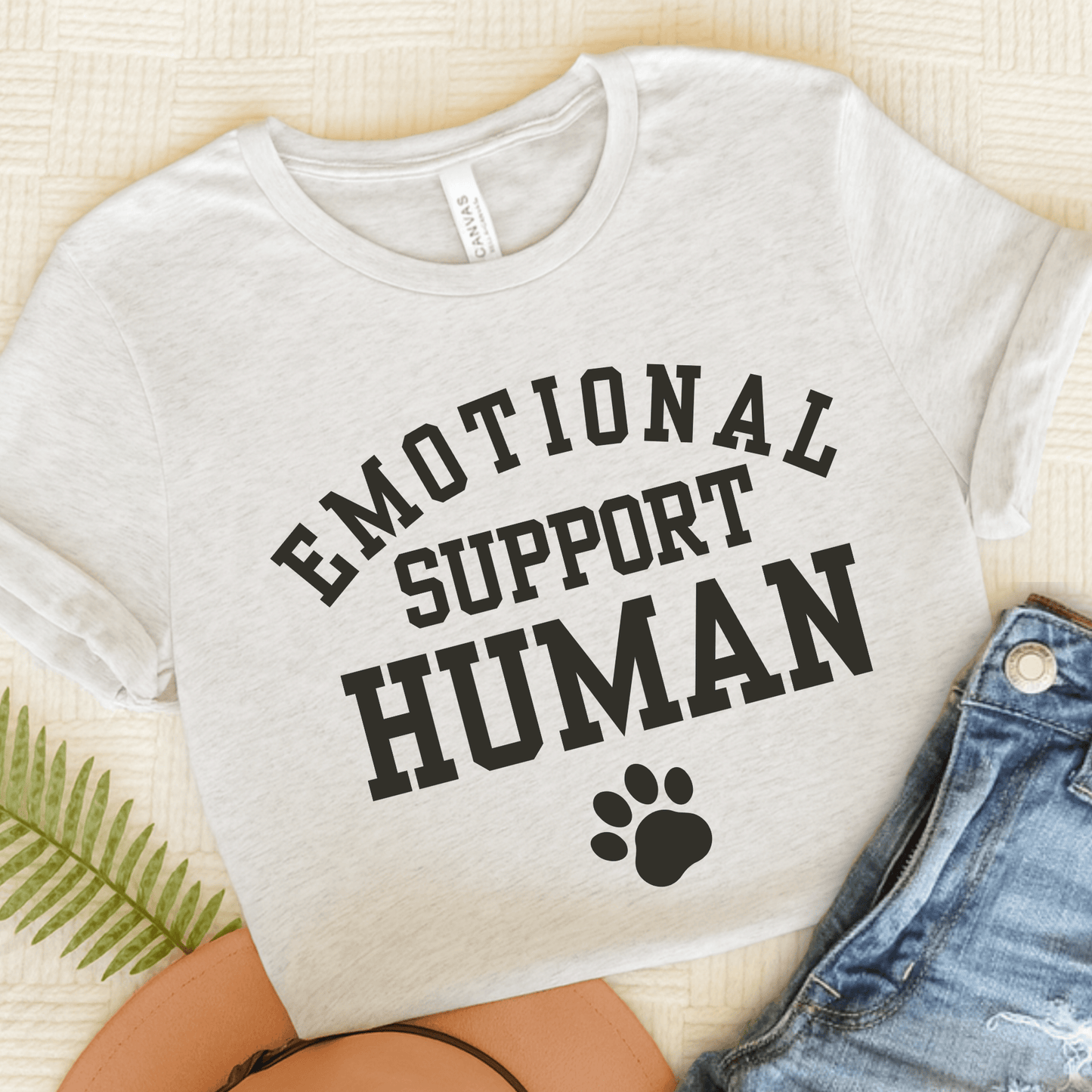 Dachshund Lover Emotional Support Human Unisex Tshirt Ash