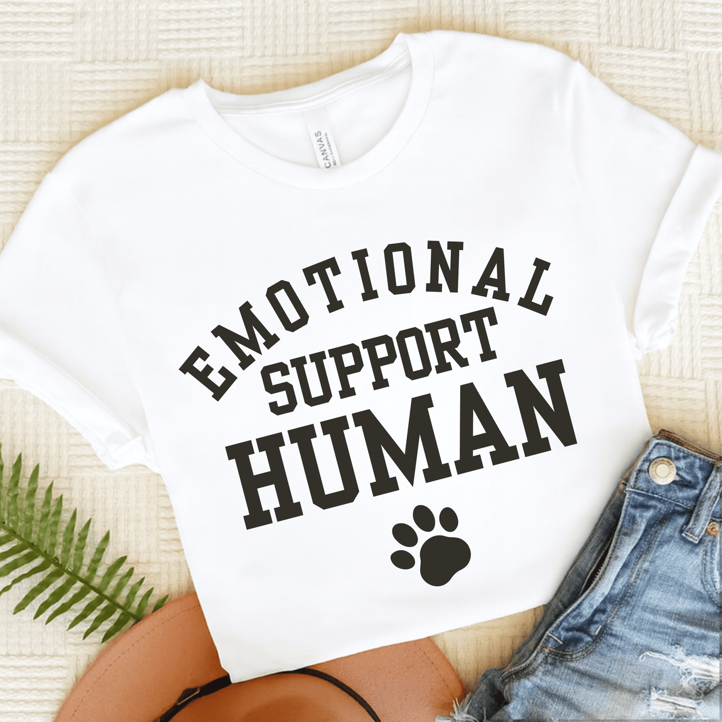 Dachshund Lover Emotional Support Human Unisex Tshirt White