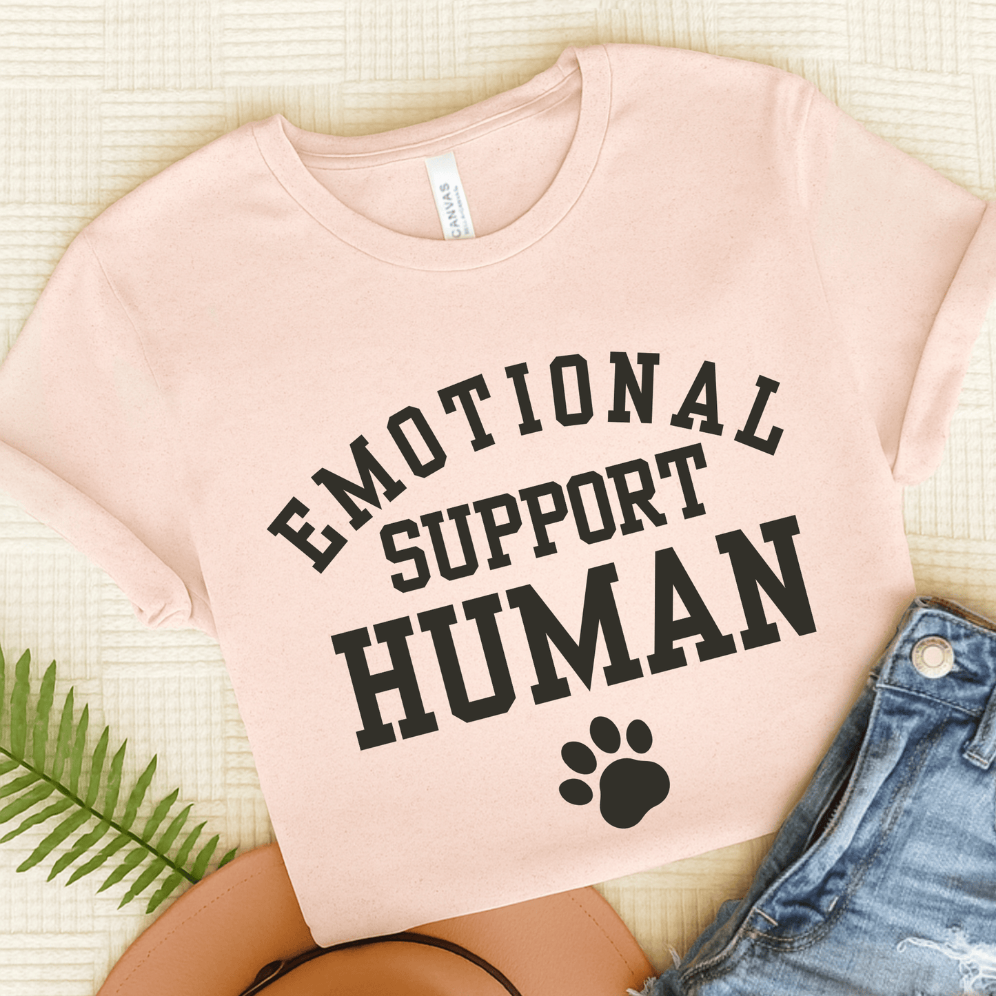 Dachshund Lover Emotional Support Human Unisex Tshirt Soft Pink