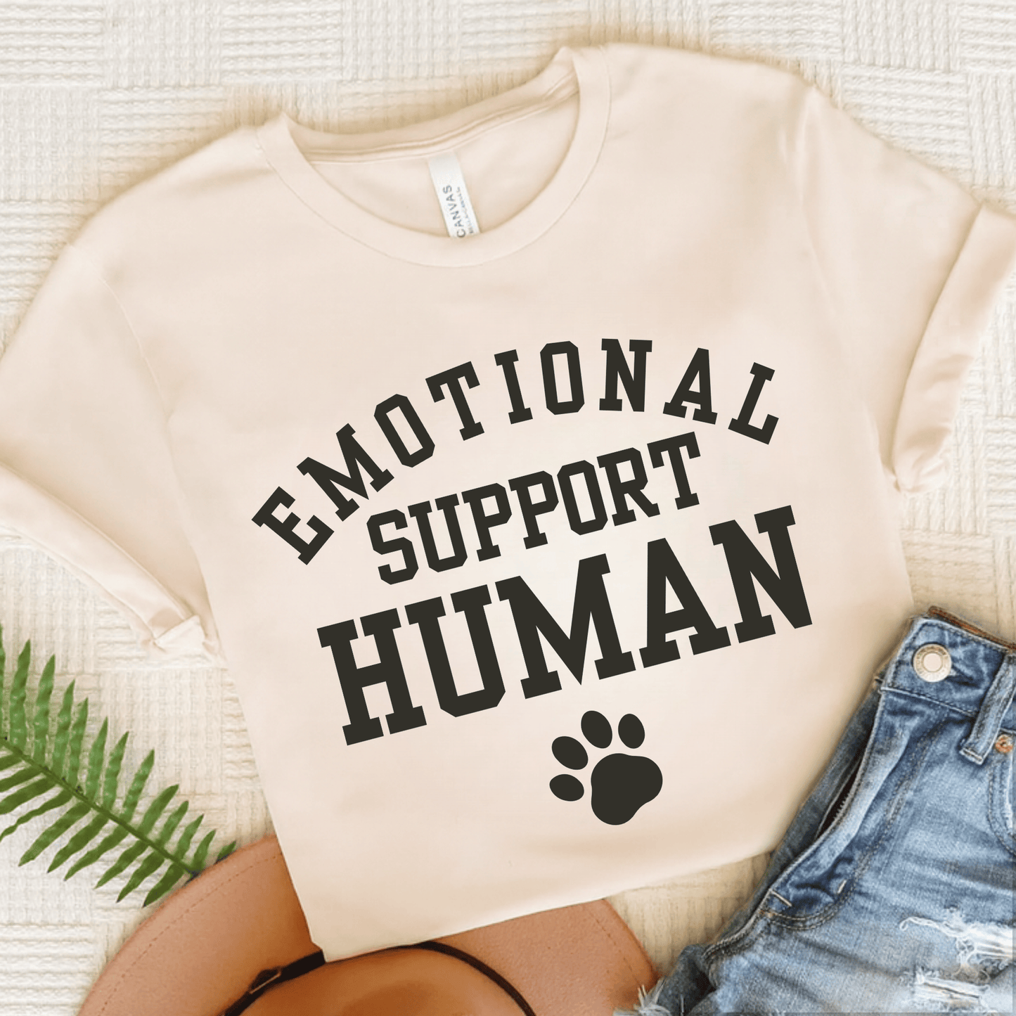 Dachshund Lover Emotional Support Human Unisex Tshirt Natural