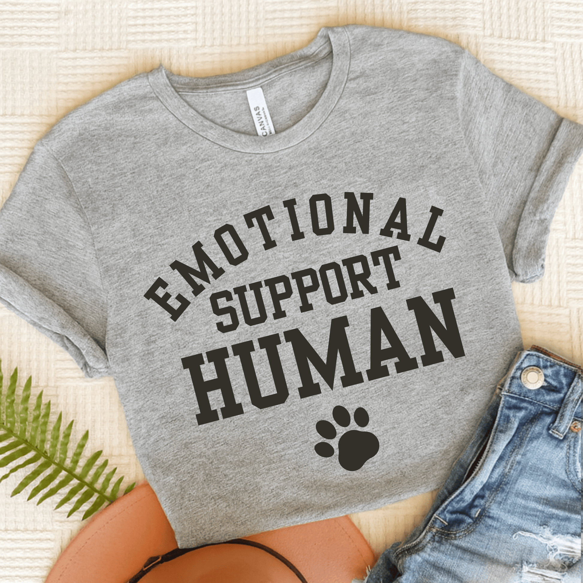 Dachshund Lover Emotional Support Human Unisex Tshirt Athletic Heather