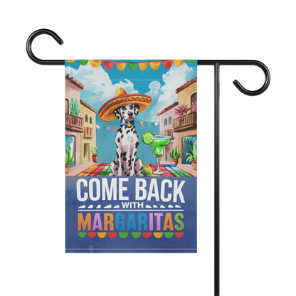 Printify Home Decor Dalmatian Dog Garden Flag, Cinco de Mayo Fiesta, Margarita Drinking Decor, Front Yard Gardener gift