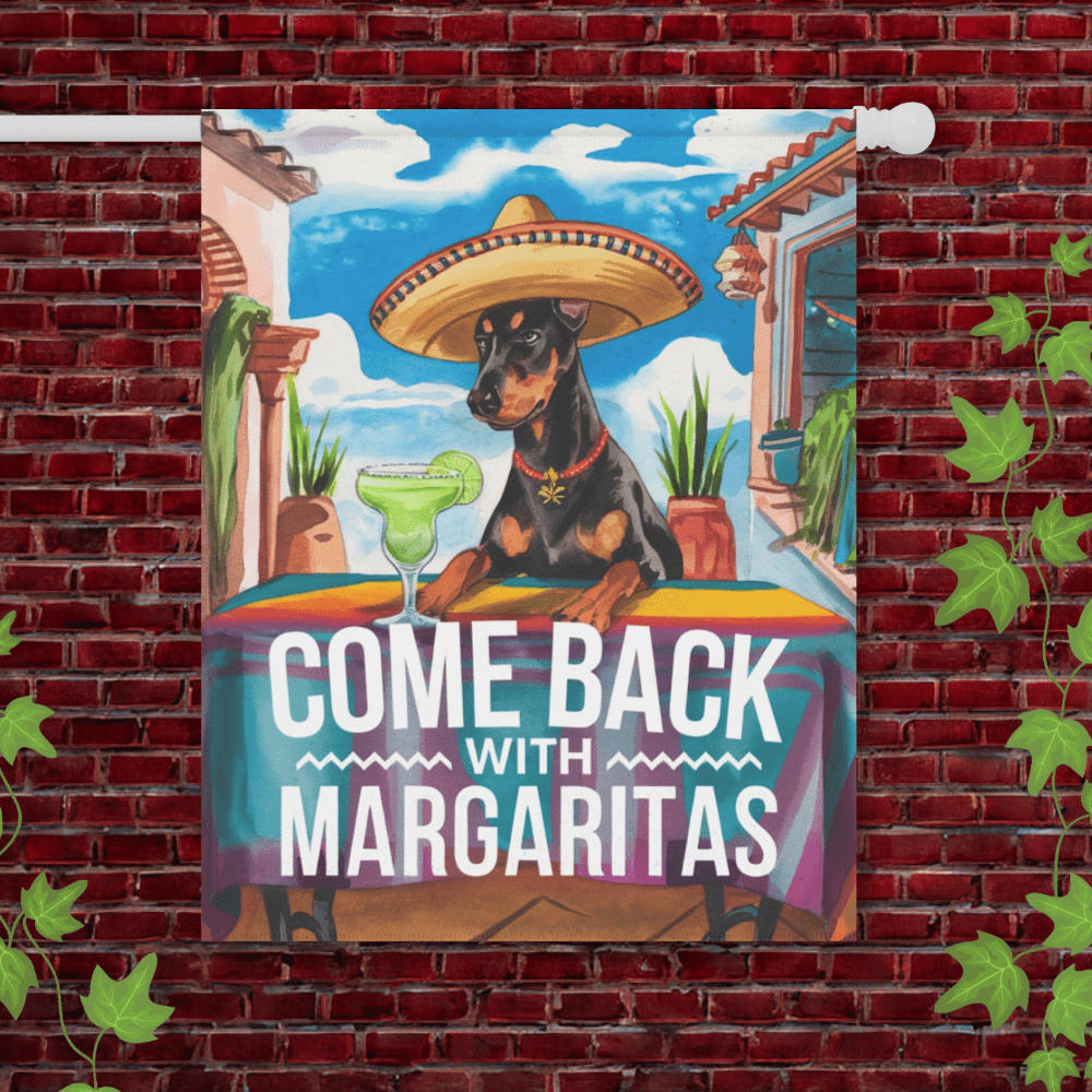 Printify Garden Flag 24.5'' × 32'' Doberman Pinscher Cinco de Mayo Flag