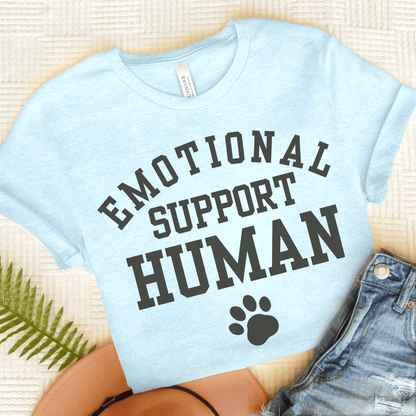 Goldie Dog Lover Emotional Support Human Unisex Tshirt Heather Ice Blue