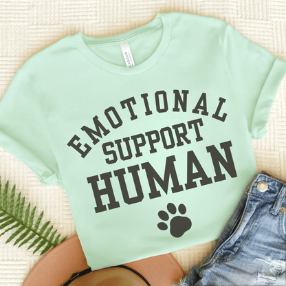 Goldie Dog Lover Emotional Support Human Unisex Tshirt Heather Mint
