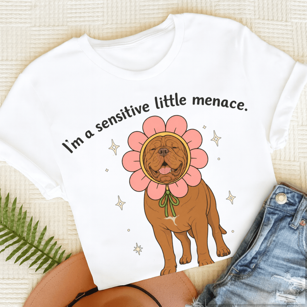 Dogue de Bordeaux Little Menace Unisex TShirt White