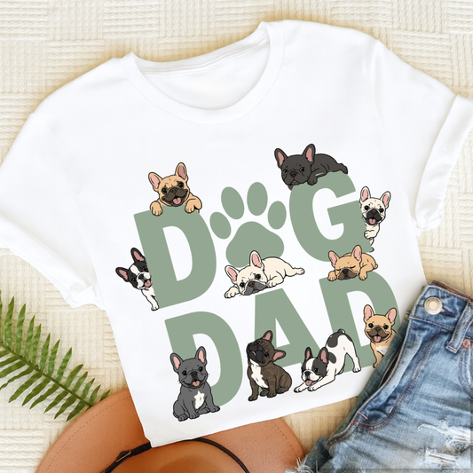 French Bulldog Dog Dad Unisex TShirt White