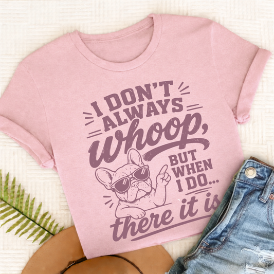 French Bulldog Whoop Unisex TShirt Blossom
