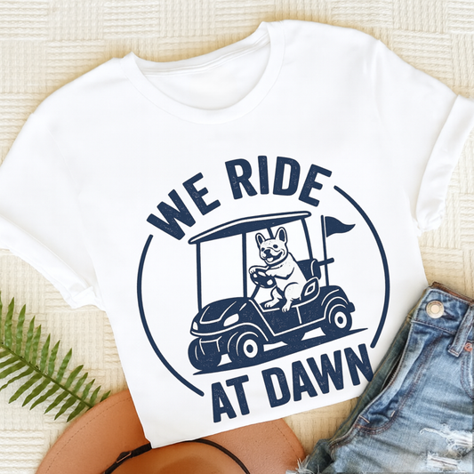 French Bulldog Golf Cart Unisex TShirt White