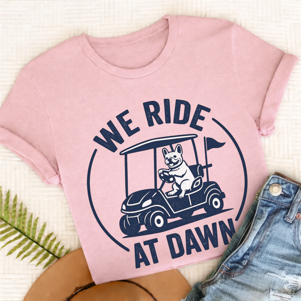 French Bulldog Golf Cart Unisex TShirt Blossom