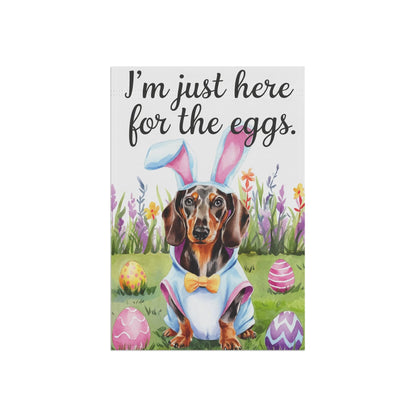 Printify Home Decor Easter Black and Tan Daschshund Yard Flag Home Decorative Garden, Funny Dog Lover Decor