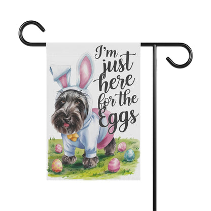 Printify Home Decor Easter Black Scottish Terrier Garden Flag, Front Yard Spring Decor, Housewarming Gift