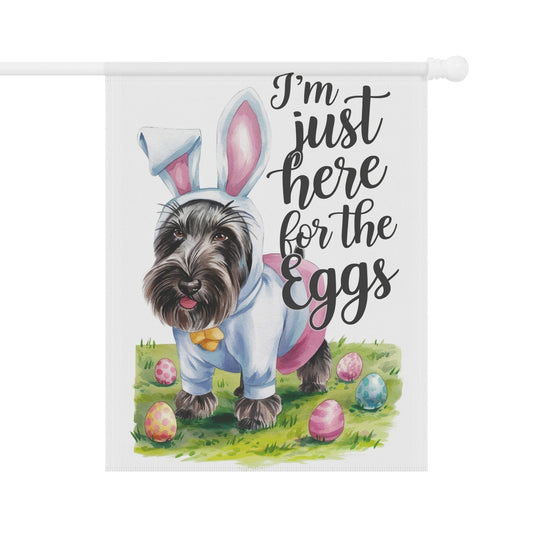Printify Home Decor 24.5'' × 32'' Easter Black Scottish Terrier Garden Flag, Front Yard Spring Decor, Housewarming Gift