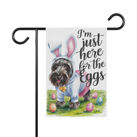 Printify Home Decor 12'' × 18'' Easter Black Scottish Terrier Garden Flag, Front Yard Spring Decor, Housewarming Gift