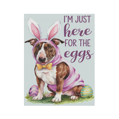Printify Home Decor Easter Brown Bull Terrier Lawn Flag, Bunny Holiday Funny Garden Flag, Spring Lawn Decor