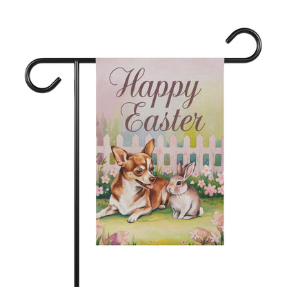Printify Home Decor 12'' × 18'' Easter Brown Chihuahua Garden Flag, Spring Front Yard Decor, Gardener Gift
