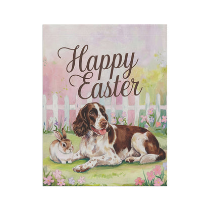 Printify Home Decor Easter Brown Springer Spaniel Garden Flag, Spring Front Yard Spring Decor, Housewarming Gift