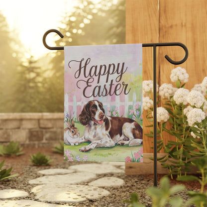 Printify Home Decor Easter Brown Springer Spaniel Garden Flag, Spring Front Yard Spring Decor, Housewarming Gift