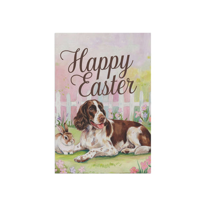 Printify Home Decor Easter Brown Springer Spaniel Garden Flag, Spring Front Yard Spring Decor, Housewarming Gift
