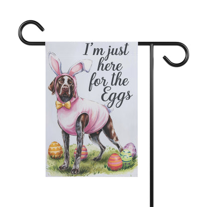 Printify Home Decor Easter German Shorthaired Pointer Yard Flag, Watercolor Funny Garden Flag