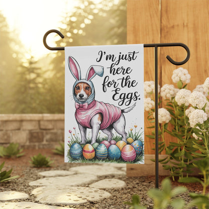 Easter Jack Russell Terrier Yard Flag, Holiday Funny Garden Flag, Spring Lawn Decor