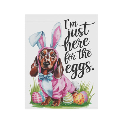 Red Dachshund Funny Easter Flag